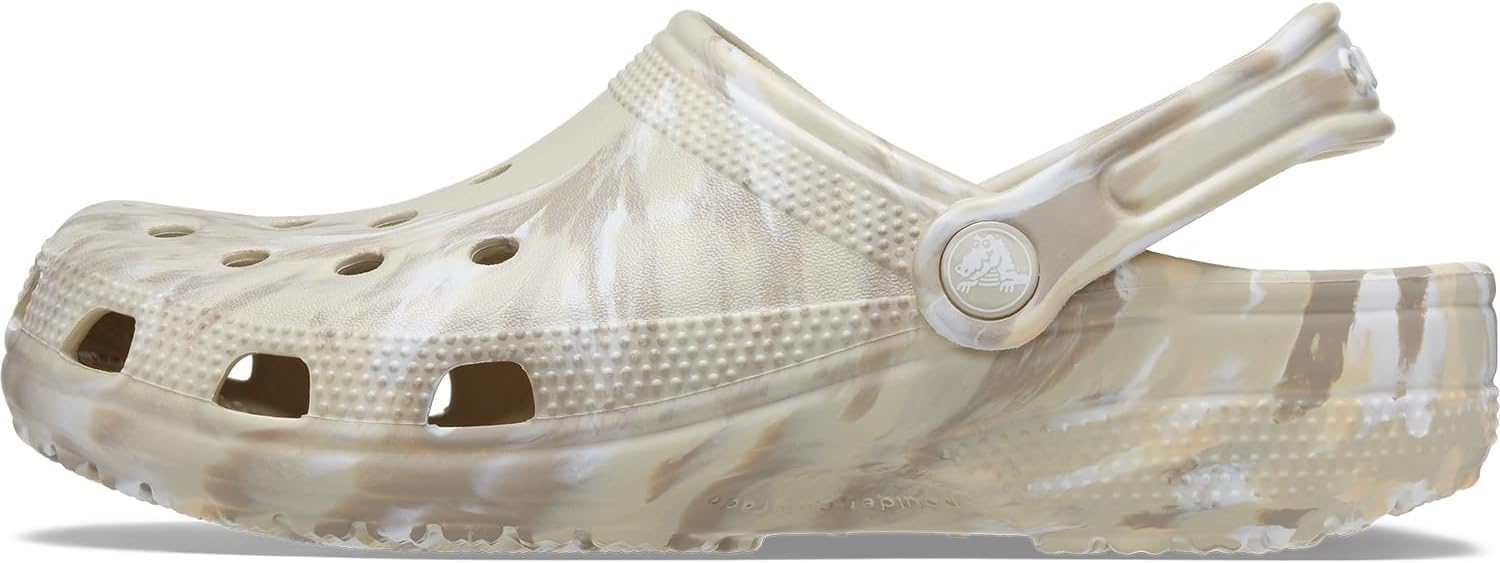 Crocs Sandals, Unisex, Classic Marble Clog, Bone/Multi, 11.0 inches 28 cm