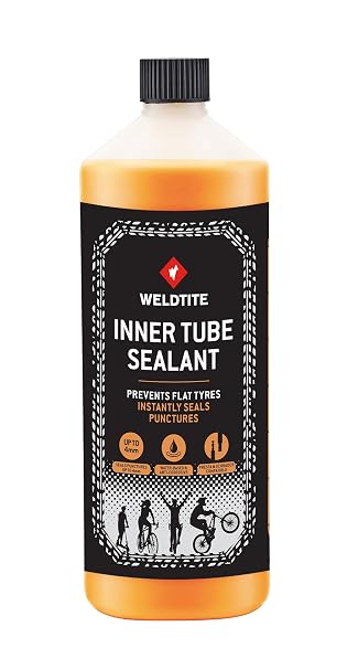 WELDTITE Inner Tube Sealant Refill - Instantly Seals Punctures - Puncture Prevention & Repair for Bike Tyres, 1 Litre