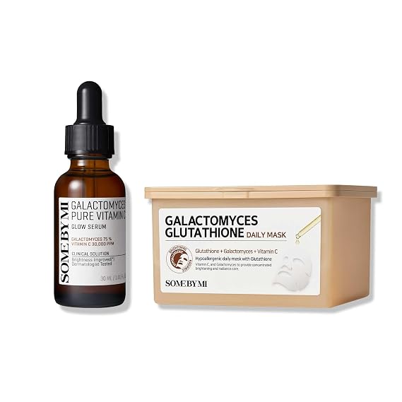 SOME BY MI Galactomyces Pure Vitamin C Glow Serum & Glutathione Daily Mask