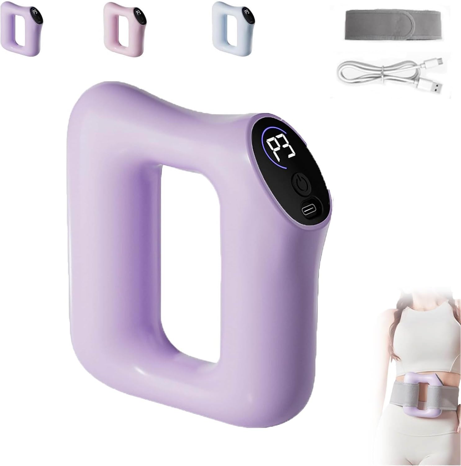 Multifunctional Full-Body Fascia Ring, Ergonomic Electric Fascia Massager, Deep Tissue Vibrations with Portable Design, enhances Recovery and Well Being Adjustable ModesPurple