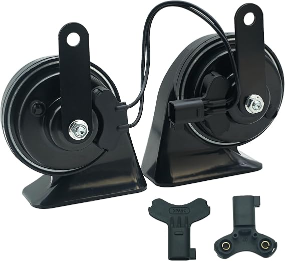 NEOGET 126dB Dual-Tone Car Horn Kit with 2 Connector Types
