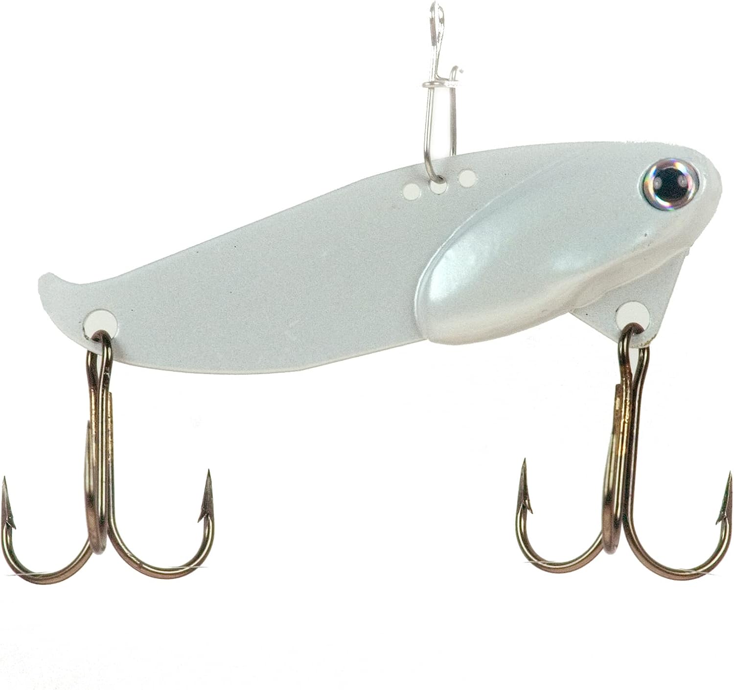Jiggin Blade Hard Metal VIB Spoon Bait with VMC Clip-On Hooks | Durable Chip-Resistant Fishing Lure for Deep Water Bass Fishing