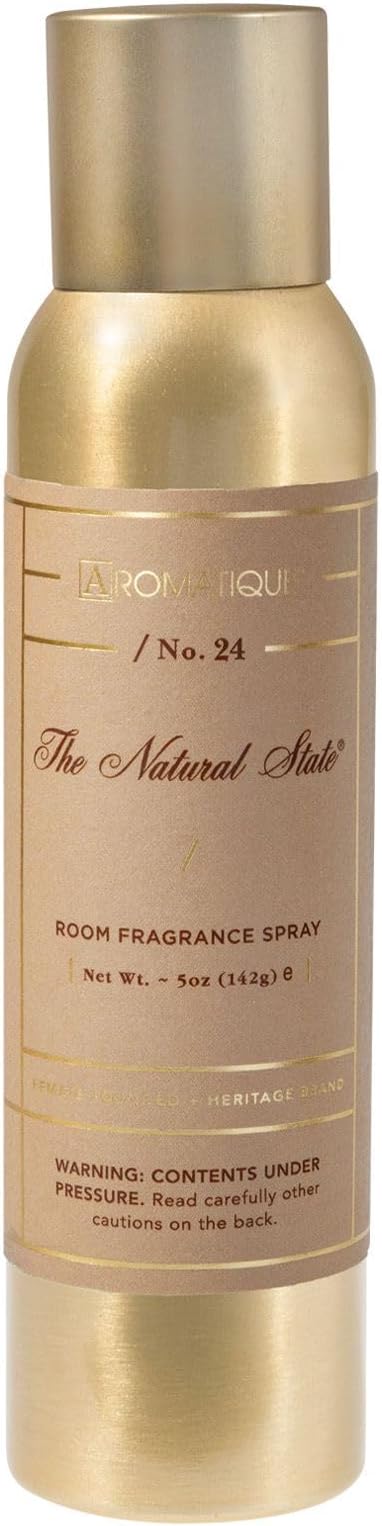 Aromatique The Natural State Aerosol Room Spray 5oz - Home Fragrance, Long Lasting Room Air Freshener Home Spray Deodorizer Notes of Pine, Patchouli, Clove, Vetiver