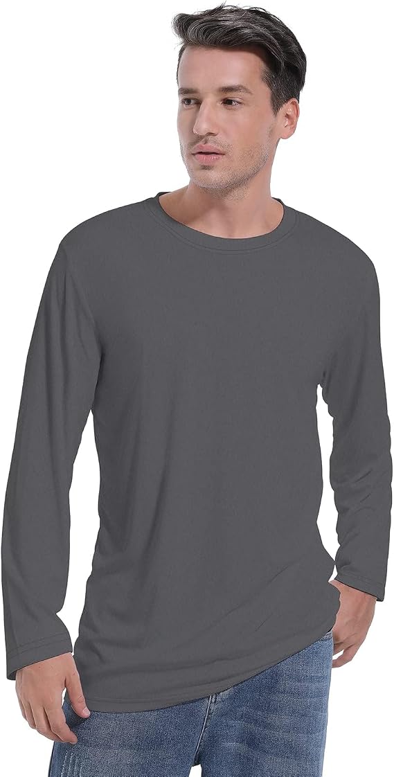 Big & Tall Long Sleeve Moisture Wicking Athletic T-Shirt