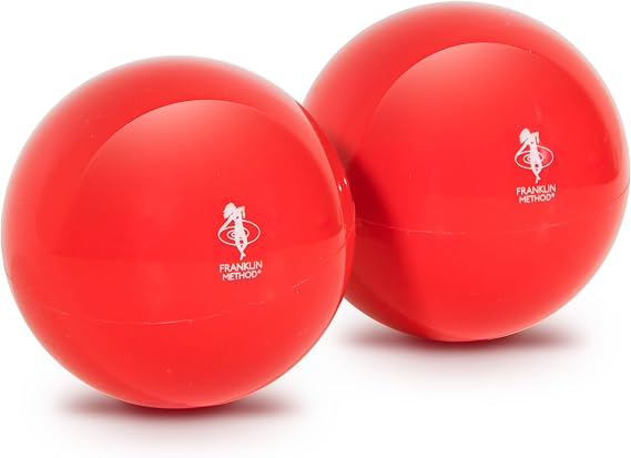OPTP Franklin Method Mini Smooth Ball Set Adjust Firmness, Red, 3" Pair