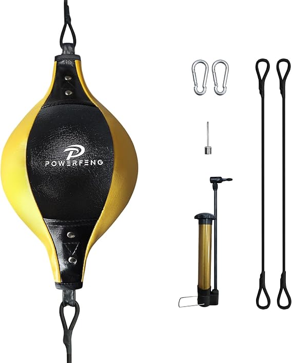 Double End Boxing Speed Bag: Speed Bags for Boxing Reaction Agilit & Hand Eye Coordination Training - Boxing Reflex Ball for Home Gym