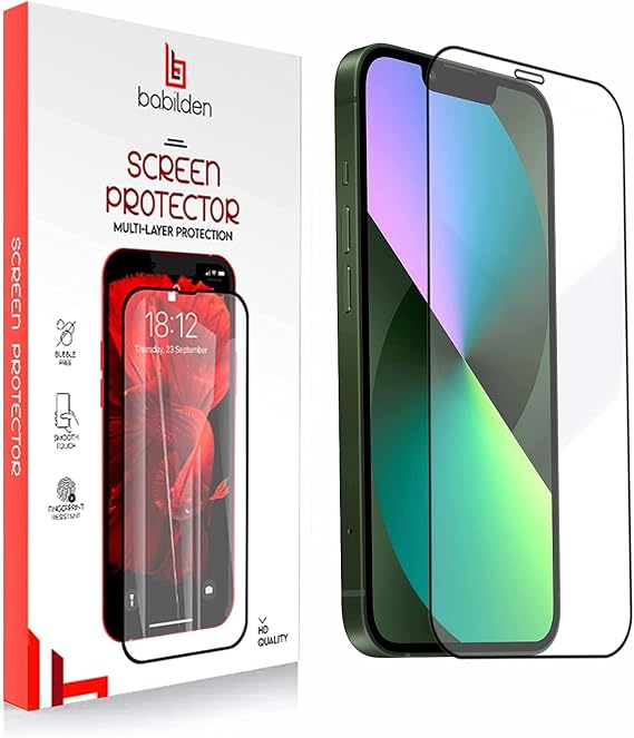 Babilden iPhone 15 Pro İle Uyumlu Ekran Koruyucu Uçtan Kenara Tam Kapsama Dayanıklı Temperli Kırılmaz Cam Koruma