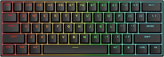 MCHOSE Ace 60 PRO Gaming Keyboard 60 Percent, Hall Effect Keyboard Wired, Magnetic Switch Keyboards Rapid Trigger, 8K Polling Rate, Adjustable Actuation Point, RGB Lighting, HotSwap, Black