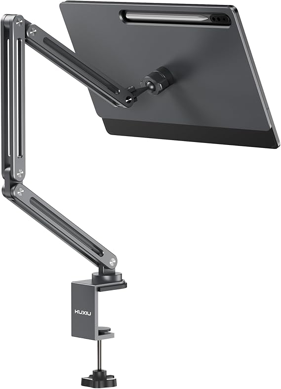 KU XIU Magnetic Stand for Samsung Galaxy Tab 12.4 inch, Foldable Adjustable Arm Mount for Desk, Aluminum Alloy Tablet Holder for Galaxy Tab S10 +/S9+/S9 FE+/S8+/S8+ 5G/S7+/S7 FE LTE