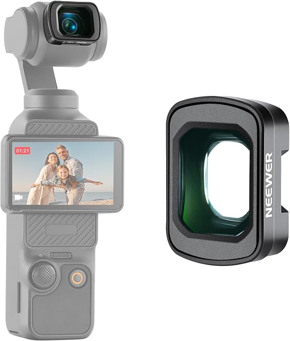 NEEWER 0.75x Wide Angle Lens Compatible with DJI Osmo Pocket 3 4 Xtra Muse