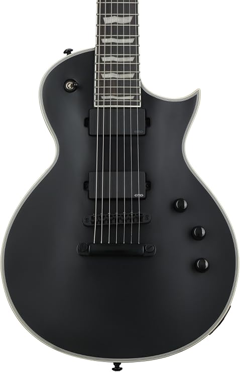 ESP LTD EC-407 7 String Electric Guitar Black Satin Electric Guitar Parallel Import