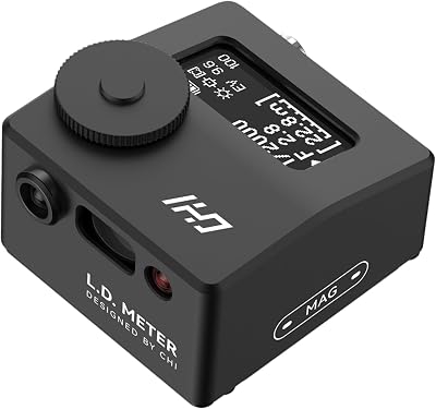 CHI L.D. Light Meter Lite - Precise Lighting and Laser Distance Measure for Leica and Vintage Camera Film Photography Black