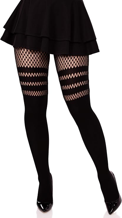 Leg Avenue Women's Dark Alternative Fishnet Tights