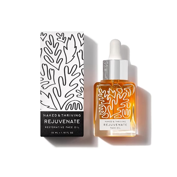 Naked & Thriving Rejuvenate Restorative Face Oil | Organic, Vegan, Naturally-Derived Skin Care | Reduce the Look of Wrinkles and Moisturize Skin (1.18 oz/35 mL)