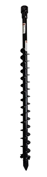 GardenTrax Earth Auger Spiral Drill Bit 2 x 36, Post Hole Digger with 7/8" Drive Drill
