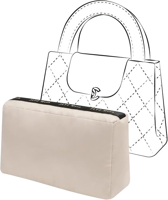 Fits for Kelly Bag Pillow Insert For Chanel(Mini,Champagne) | Premium Silk,High Density Down Cotton,Bag Shaper,Smooth Touch,Maintain Shape,Weightlight,Resists Compression,memory foam