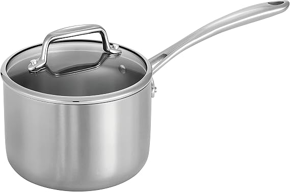 Tramontina Boston Tri-Ply Clad Stainless Steel 2-Quart Sauce Pan with Lid