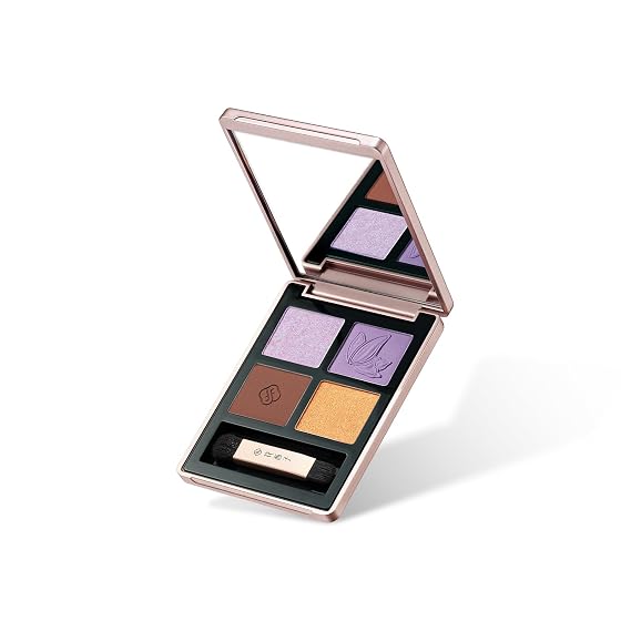 FLORASIS Butterfly Glitter Quad Eyeshadow Palette (01 Iris Twilight, 1 Count)