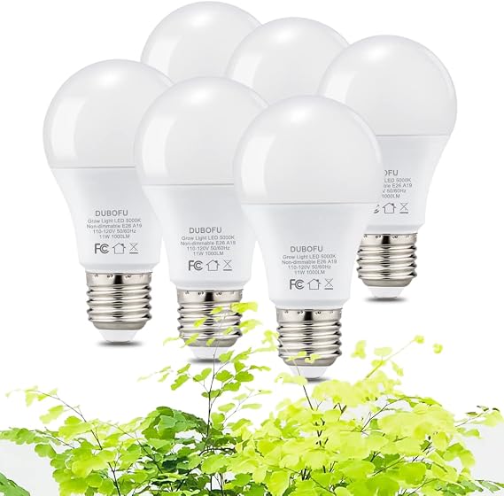 Grow Light Bulbs for Indoor Plants, Full Spectrum Grow Light Bulb, 11W LED Growing Plant Light Bulb for Seed Starting, Hydroponics, Vegetable,