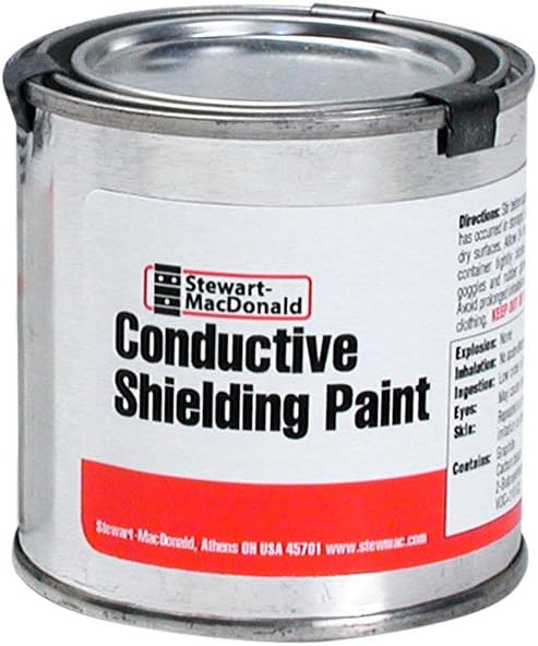 StewMac Conductive Guitar Shielding Paint, 1/2 Pint, Water-Based Brush-On
