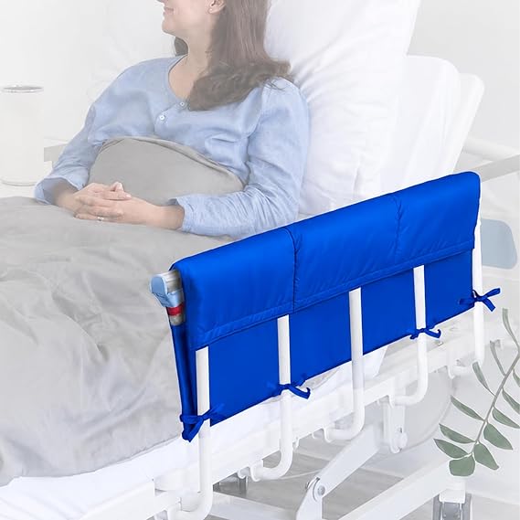 MESINURS Bed Rail Padding Cushion for Clinic & Home - Bedside Bumper Pads for Elderly Adults, Fall Prevention Safety Guard, Fits Most Bed Rails, 31" L 24" W 1" H, 1Pcs
