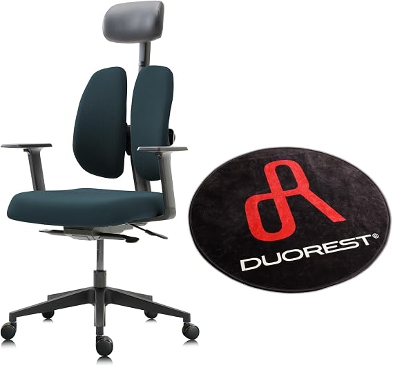 Duorest DUOREST Office Chair Ergonomic Chair Self-SynchroTilt Reclining/Elbow Height Adjustment/Seat Front-Back Slide/Headrest Up-Down Adjustment & Adjust Function/Large Casters Desk Chair Reclining