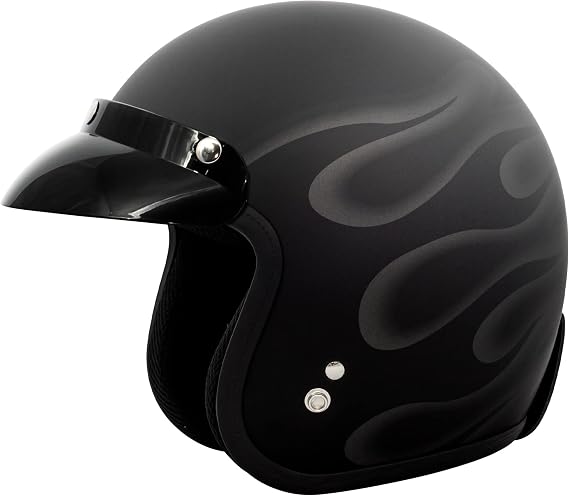 VCAN V85C 3/4 Open Face Motorcycle Helmet DOT Approved