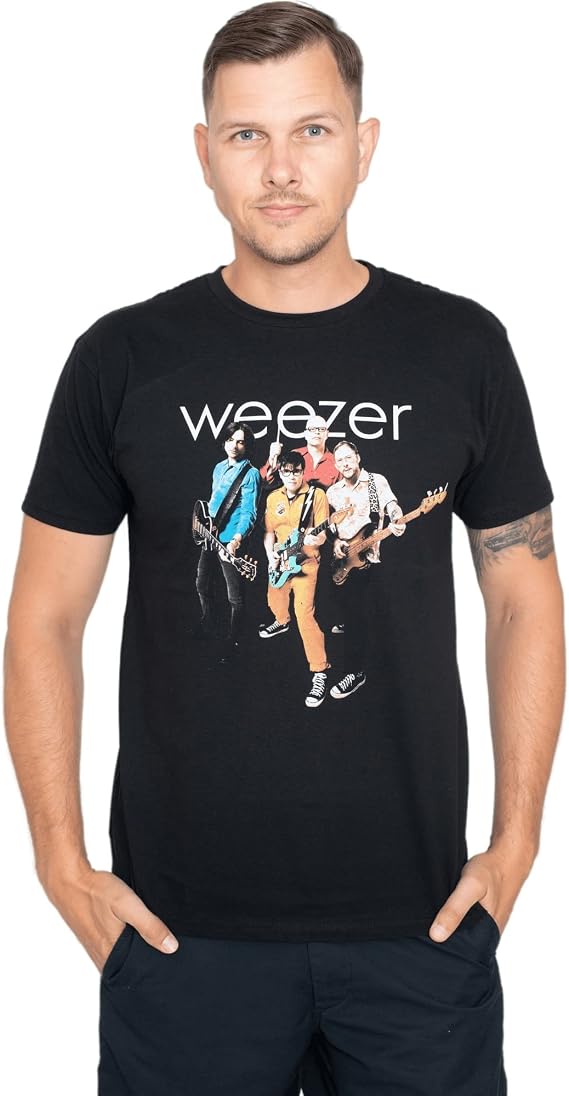 Weezer T Shirt Band Photo Official Mens Black Size S