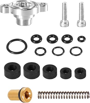 Fuel Relief Pressure Regulator Valve Cap Spring Seal Kit Compatible with Ford 7.3L F250 F350 F450 F550 Turbo Diesel 1999.5-2003