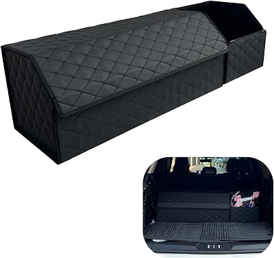 Car Trunk Organizer For Acura TL - Custom Fit, Categorized Storage,Large Space Outdoor Trunk Organizer with Leather, Hook and Loop Fastener,4-Layer Cover, For Acura TL 1995-1998