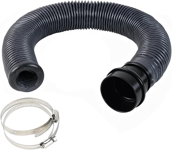 FumeClear Duct Hose fume extractor retractable heat resistant duct hose, 78 inches long. (50mm Diameter) Suitable for laser engraving machine enclosures with connection ports of less than 50mm