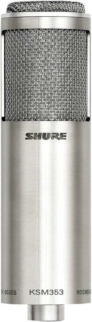 Shure KSM353/ED Premier BI-Directional Ribbon Microphone with Roswellite Ribbon Technology