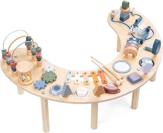Montessori Activity Table for 1-3 Year Old, All in 1 Sensory Toy