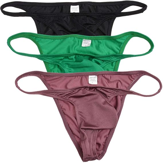Men's Cheeky Briefs Underwear Contest Posing Trunks Competition Suit String Bikini Briefs