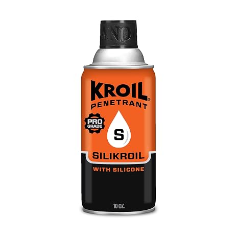 Kroil Penetrant Silikroil with Silicone - Rust Penetrating Lubricant - Corrosion Inhibitor Oil - Displaces Moisture - Home & Industrial Use - Aerosol - 10 oz - 12 Pack (SK102C)