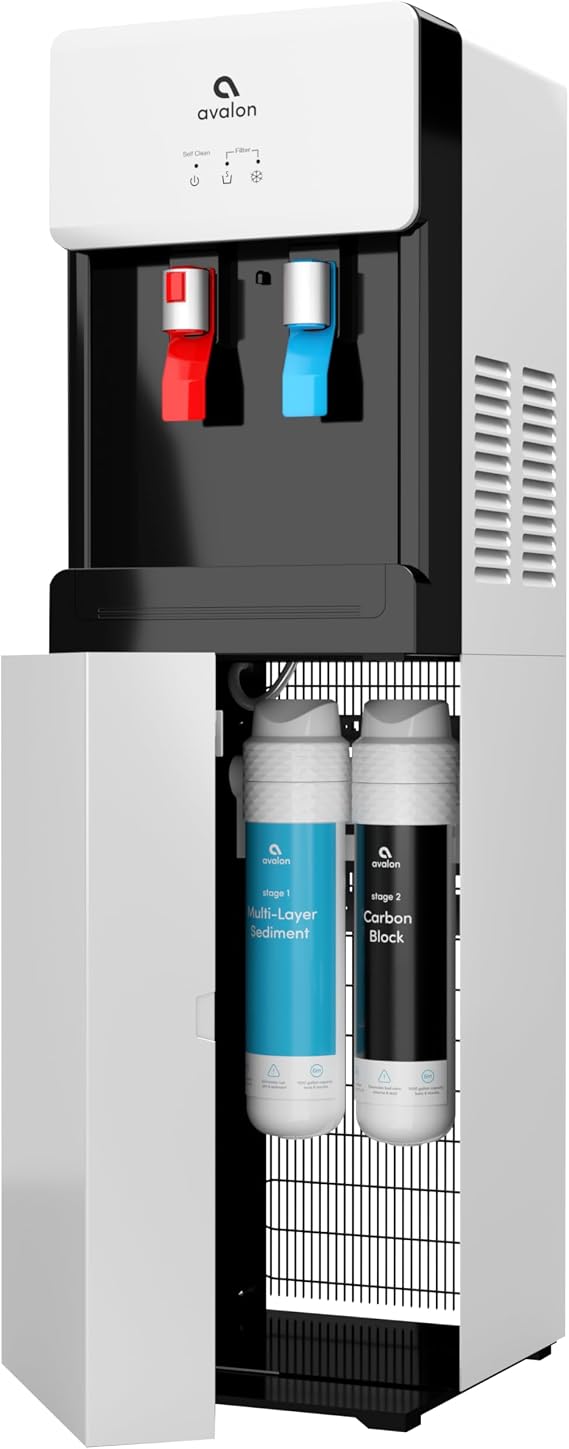 Avalon A7BOTTLELESS Self Cleaning Touchless Bottleless Cooler Dispenser-Hot & Cold Water Child Safety Lock, UL, White