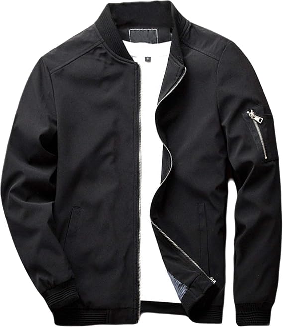 sandbank Men's Slim Fit Lightweight Softshell Flight Bomber Jacket Coat