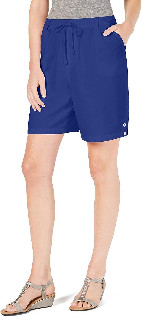 Karen S Cotton Drawstring Shorts