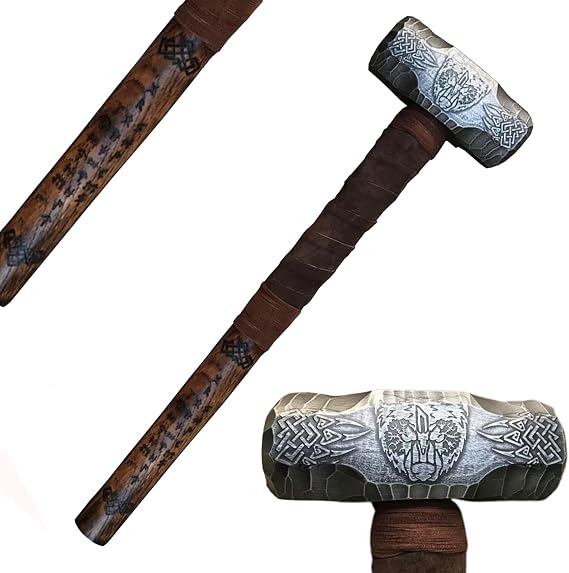 Custom Handmade Bear Engraved Decorative Hammer, Personalized Hand Engraved Steel Hammer, Hand Forged Workshop Tool for Blacksmithing, Metalworking and Craft Projects