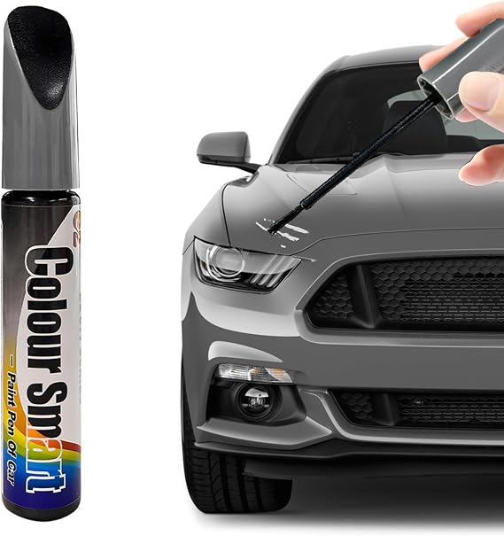 Touch Up Paint Pen for Cars, 0.4 Fl Oz Fill Paint Pens Quick Drying Car Scratch Removers, 2 in 1 Color Accurate Touch Up Pen Professional Automotive Scratch Repair Tool (Gray)