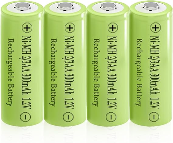 4 Pcs NI-MH 2/3AA 300mAh 1.2V Solar Lgiht Rechargeable Battery
