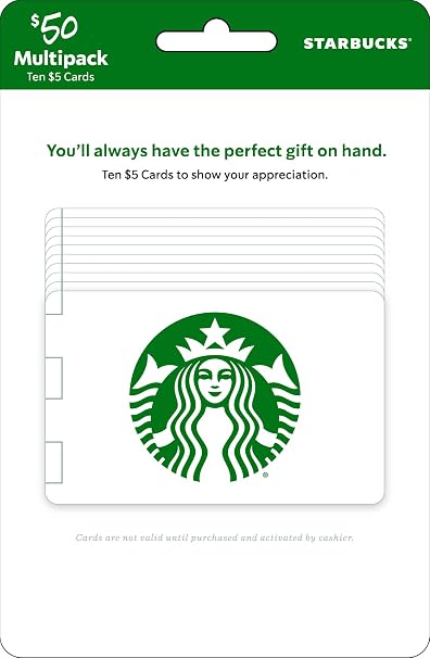 Starbucks Physical Gift Card