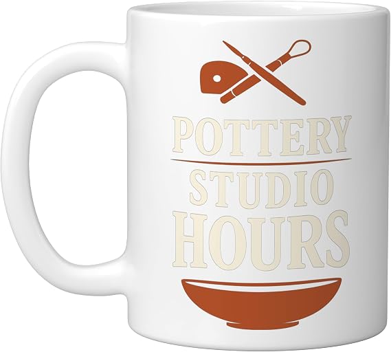 Pottery Ceramic Artist Potter Clay Artist Pottery Studio Ceramic Mug, White