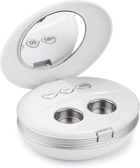 Contact Lens Cleaner Machine, Blumway Ultrasonic Contact Lens Cleaner with USB Charger, Small & Portable, Fit Disposal Soft Lens, Hard Lens, Contact Lens, Colored Lens, RGP Lens & OK Lens
