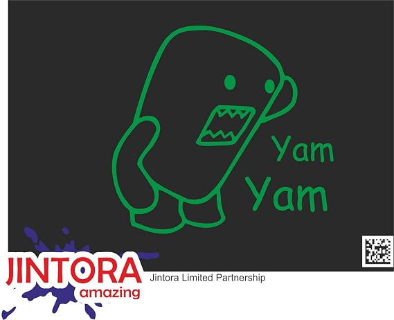 Sticker - Decal - JDM - Die Cut - domo kun Sideways yam yam - 153x99 mm - JDM - Die Cut - Car - Truck - Bus - Window - Laptop - Coach - Rear Window - Green