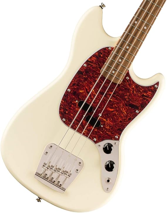Squier Classic Vibe 60s Mustang Bass, Olympic White, Laurel Fingerboard