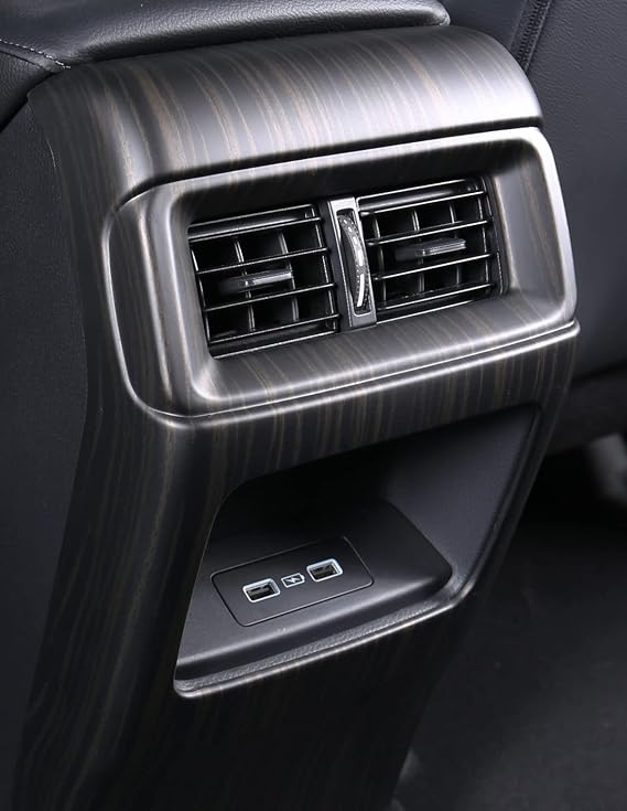 for Honda CRV 2023 2024 2025 2026 Central Control Rear Seat Air Vent Cover, for CR-V LX, EX, EX-L, Sport, Sport-L Hybrid, Touring, Luxury Interior Accessories Upgrate Air Outlet Trim- Wood Grain