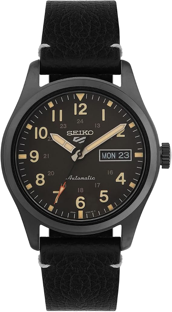 Seiko Men's Analogous Automatic Watch with Leather Strap SRPG41K1, Black, 7020-6smd-39mm, Stylish