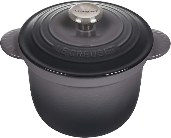 Le Creuset Enameled Cast Iron Rice Pot & Stoneware Insert, 2.25 qt., Oyster
