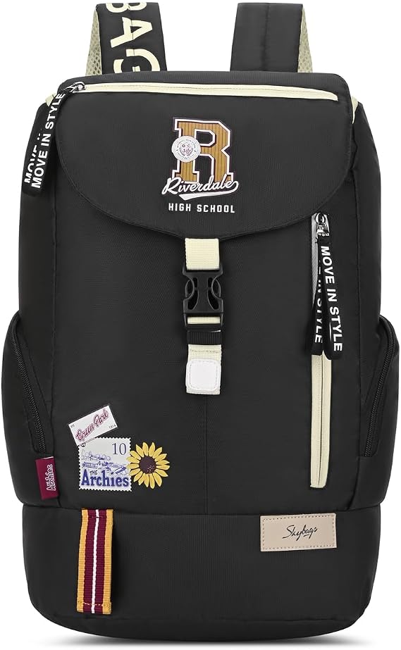 Skybags 22 Litres Archies College Backpack 02 (E) Black Polyester Onesize